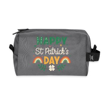 Joyeux Saint Patrick Arc-en-Ciel - Trousse de toilette en tissu recyclé - anthracite - Devant