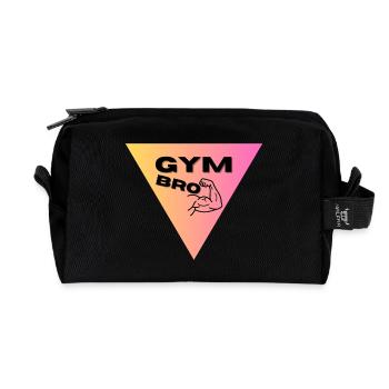  Muskel-Logo Triangel - Recycelte Kulturtasche - Schwarz - Vorne