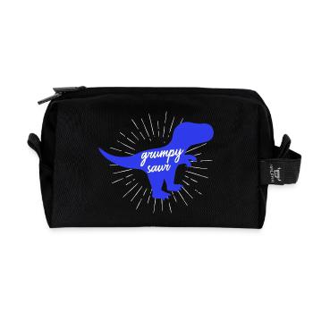 Silhouette drôle de dinosaure T-Rex Grumpysaur - Trousse de toilette en tissu recyclé - noir - Devant