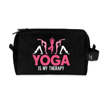 Yoga Meditation Training Yoga Lover Yoga Class - Recycled Toiletry Zip Bag - black - Front