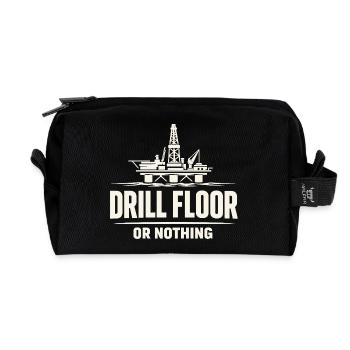 Offshore-bohrer-rig-bohrer Bohrboden Offshore - Recycelte Kulturtasche - Schwarz - Vorne