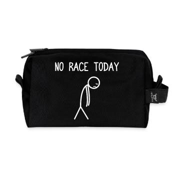No race today Car lover car guy mechanic - Recycled Toiletry Zip Bag - black - Front