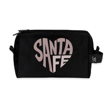 Santa Fe Retro Typer Heart - Trousse de toilette en tissu recyclé - noir - Devant