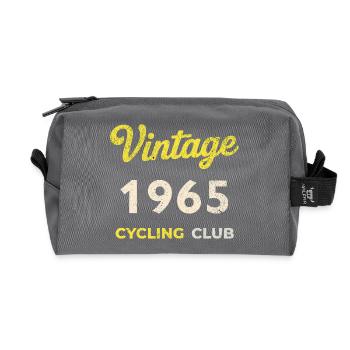 Millésime 1965 – Année de naissance rétro du Cycling Club - Trousse de toilette en tissu recyclé - anthracite - Devant