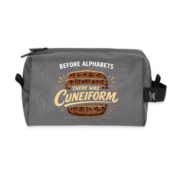 Ancient Mesopotamia, Sumerian - Recycled Toiletry Zip Bag - anthracite - Front