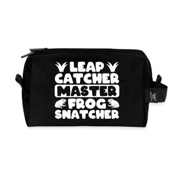 Frog Catcher Leap Catcher Master Snatcher Frog - Recycelte Kulturtasche - Schwarz - Vorne