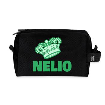 Nelio als Koenig - Recycelte Kulturtasche - Schwarz - Vorne