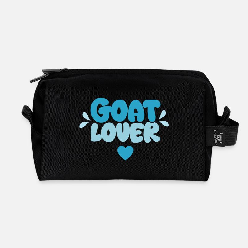 Goat Lover - Recycelte Kulturtasche - Schwarz