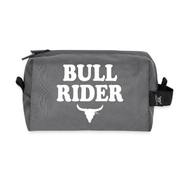 Bull rider - Recycled Toiletry Zip Bag - anthracite - Front
