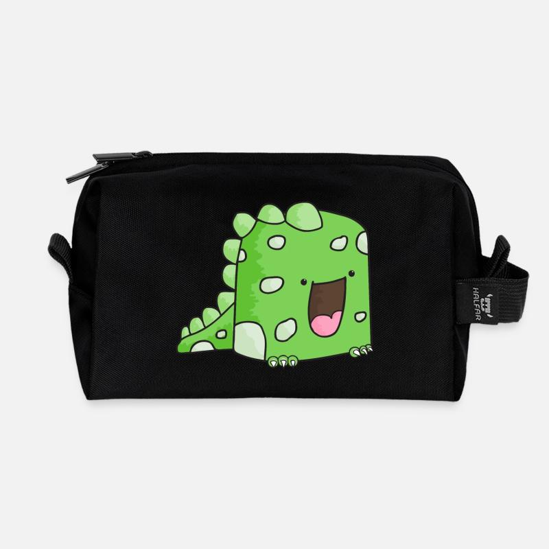 Shibby monster 1 - Recycled Toiletry Zip Bag - black
