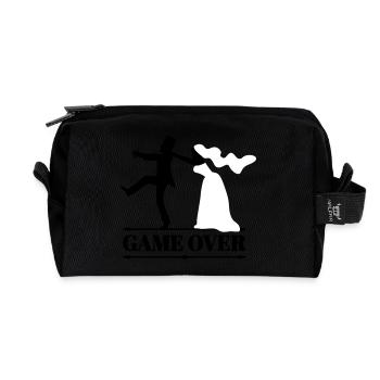 JGA game over Bachelor farewell wedding party - Recycled Toiletry Zip Bag - black - Front