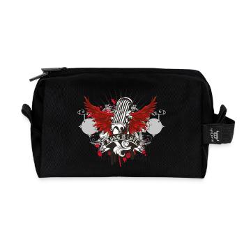 Musique Is Love - Trousse de toilette en tissu recyclé - noir - Devant