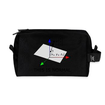 Das ist normal - Recycelte Kulturtasche - Schwarz - Vorne