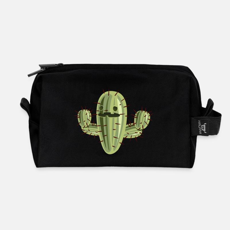 Cactus - Recycled Toiletry Zip Bag - black