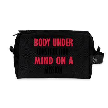 mind on a mission - Recycled Toiletry Zip Bag - black - Front