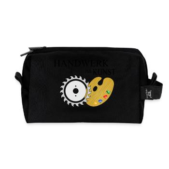 L’artisanat est l’art - Trousse de toilette en tissu recyclé - noir - Devant