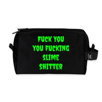Slime shit No.2 - Recycled Toiletry Zip Bag - black - Front