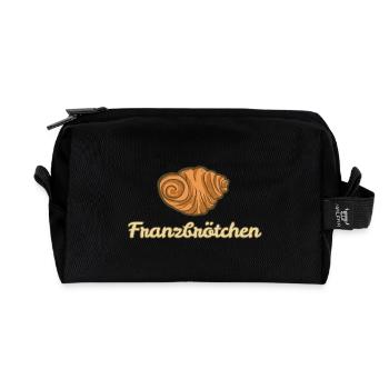 Franzbrötchen (Hell) - Recycelte Kulturtasche - Schwarz - Vorne