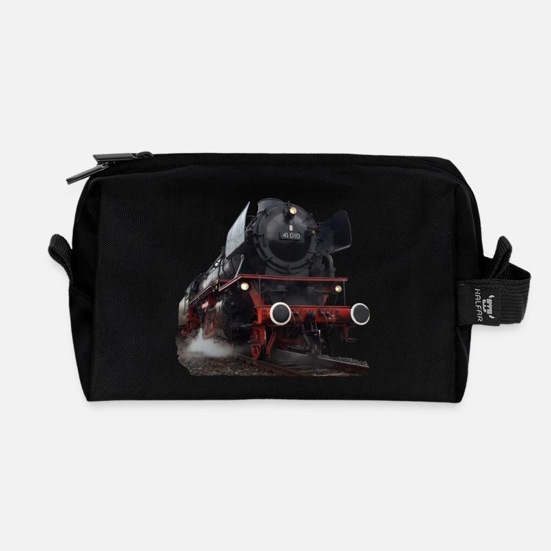 Dampflokomotive - Recycelte Kulturtasche - Schwarz