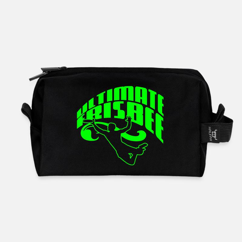 Ultimate Frisbee - Recycelte Kulturtasche - Schwarz