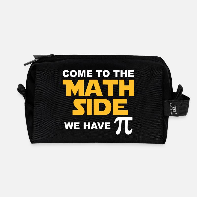 Come to the Math Side we have Pie - Trousse de toilette en tissu recyclé - noir