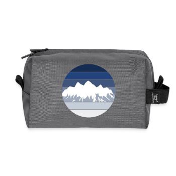 Berge - Recycelte Kulturtasche - Anthrazit - Vorne