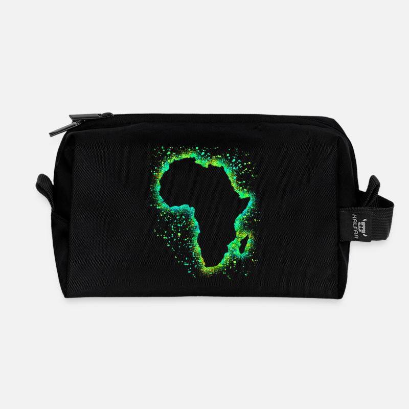 Afrika - Recycelte Kulturtasche - Schwarz