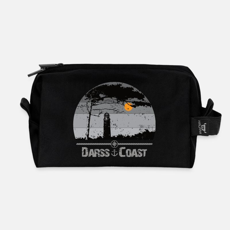 Darss Coast - Halbinsel Darss - Recycelte Kulturtasche - Schwarz