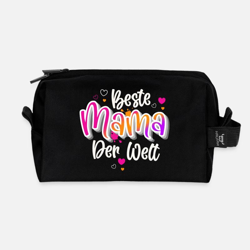 Beste Mama Der Welt - Recycelte Kulturtasche - Schwarz