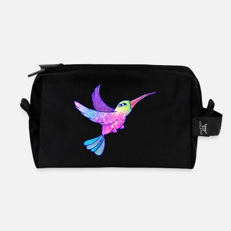 Kolibri Vogel niedliche Tiere - Recycelte Kulturtasche - Schwarz