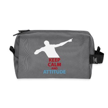 Calm and Attitude Silhouette - Recycled Toiletry Zip Bag - anthracite - Front
