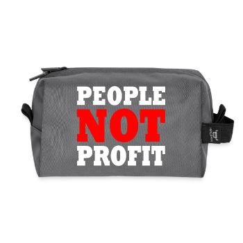 People not profit - Recycelte Kulturtasche - Anthrazit - Vorne