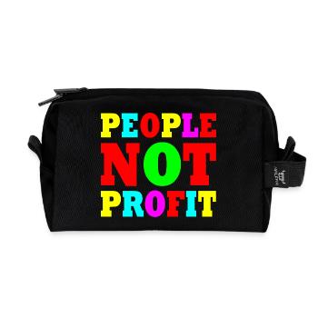 People not profit - Recycelte Kulturtasche - Schwarz - Vorne