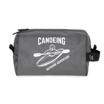 canoeing, kayaking, rafting - Recycled Toiletry Zip Bag - anthracite - Front