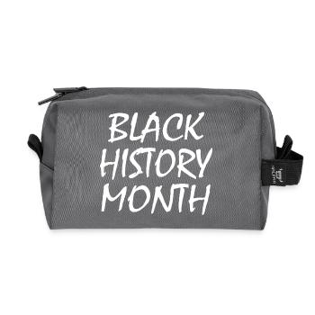 Black history month - Recycled Toiletry Zip Bag - anthracite - Front