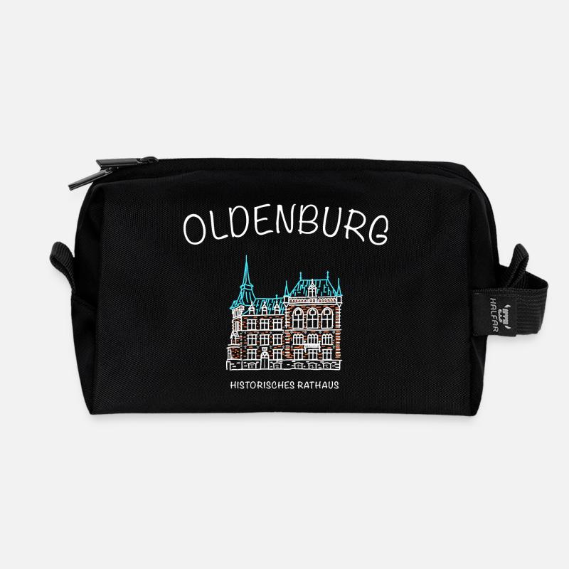 Oldenburg, Historisches Rathaus, Niedersachsen - Recycelte Kulturtasche - Schwarz