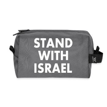 Stand with israel - Recycelte Kulturtasche - Anthrazit - Vorne