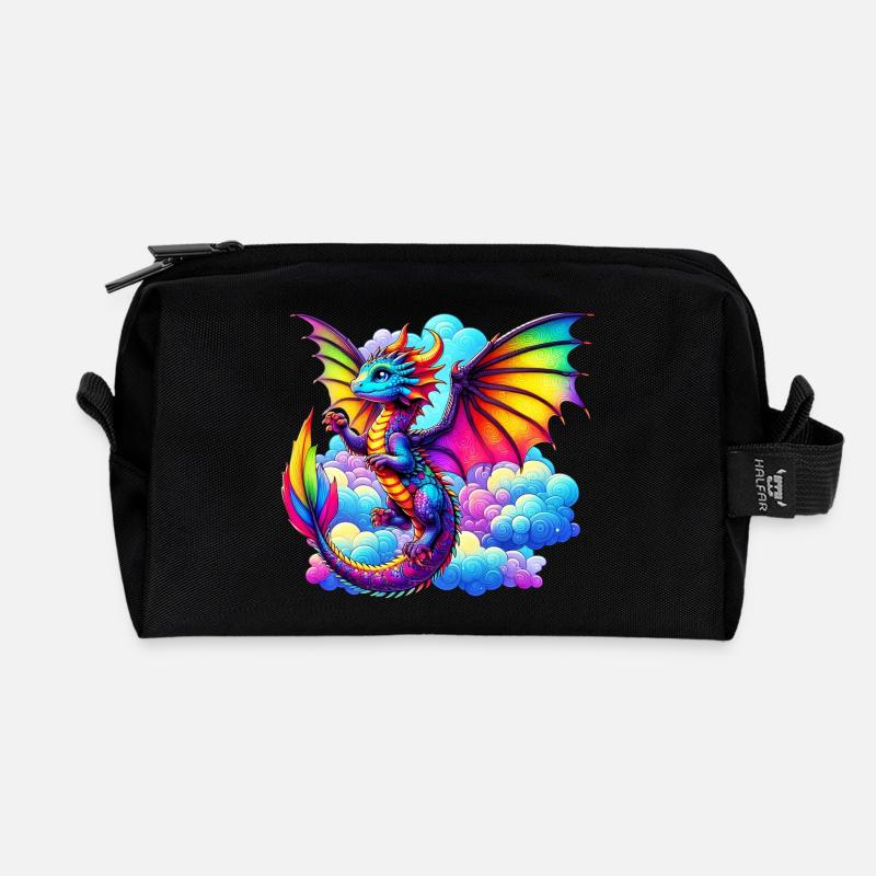 Drache - Recycelte Kulturtasche - Schwarz