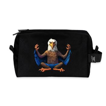 Adler Yoga - Recycelte Kulturtasche - Schwarz - Vorne