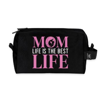 Das Leben der Mutter ist das beste Leben - Recycelte Kulturtasche - Schwarz - Vorne