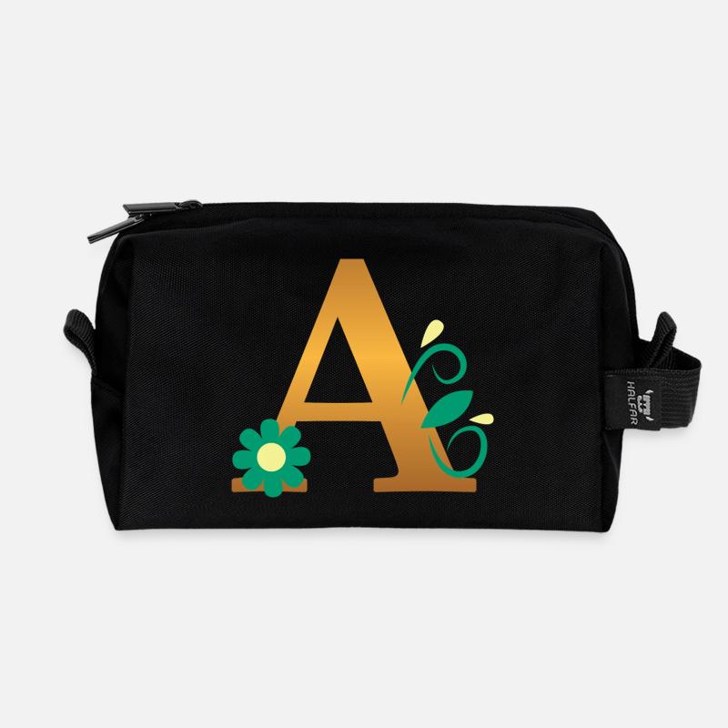 A - Recycelte Kulturtasche - Schwarz