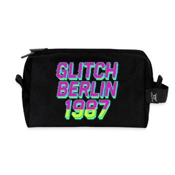 Glitch, Berlin 1987 - Recycled Toiletry Zip Bag - black - Front