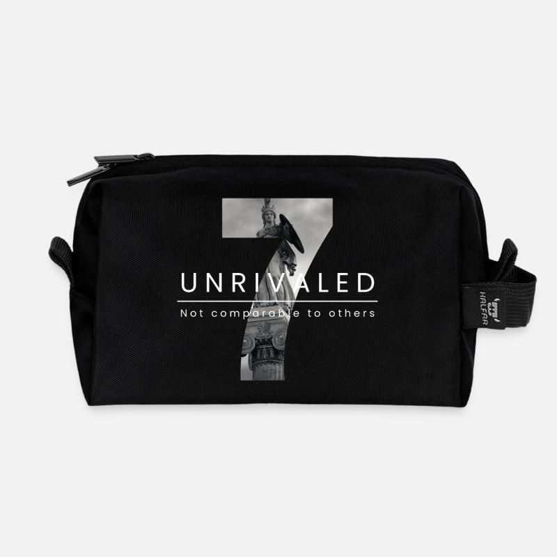 Unvergleichliche Heldenfigur Design - Recycelte Kulturtasche - Schwarz