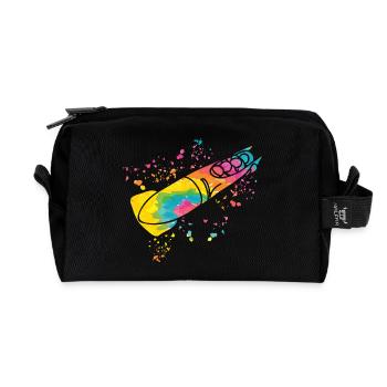 Bobsleigh Bobsleigh Bobsleigh à quatre - Trousse de toilette en tissu recyclé - noir - Devant