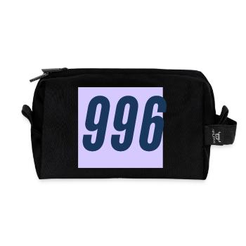 996 work culture - Recycled Toiletry Zip Bag - black - Front