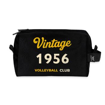 Millésime 1956 – Club de volley-ball Rétro Année de naissance - Trousse de toilette en tissu recyclé - noir - Devant