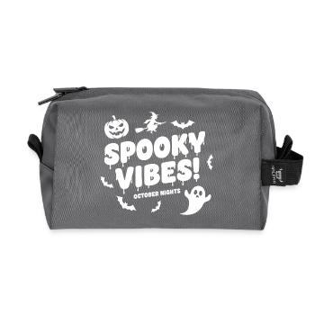 Spooky Vibes Halloween - Recycelte Kulturtasche - Anthrazit - Vorne