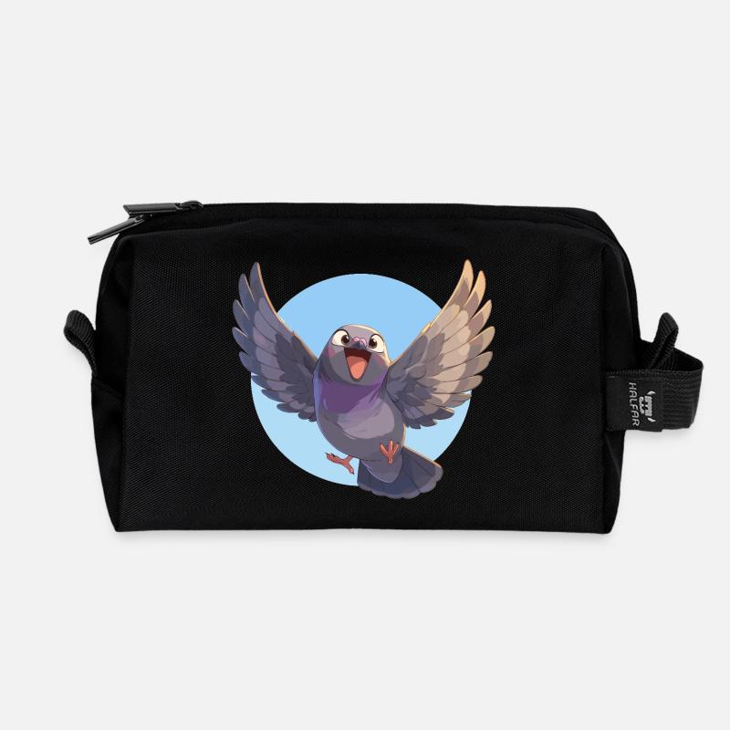 Tauben Taube - Recycelte Kulturtasche - Schwarz