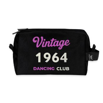 Vintage 1964 – Année de naissance rétro du club de danse - Trousse de toilette en tissu recyclé - noir - Devant