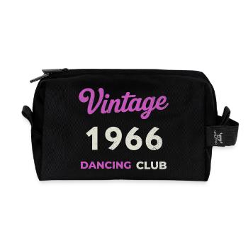 Vintage 1966 – Année de naissance rétro du Dancing Club - Trousse de toilette en tissu recyclé - noir - Devant